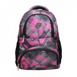 Aqsa ASB47S Designer School Bag (Grey Pink Print)